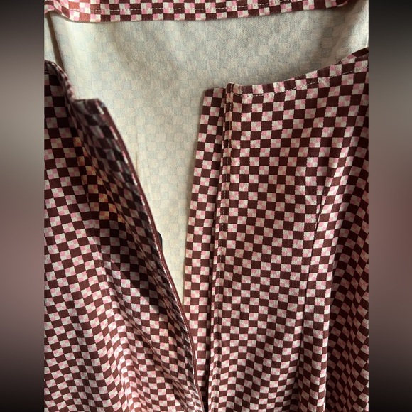 New Levi’s checkered spaghetti strap casual mini dress size L - Picture 3 of 14